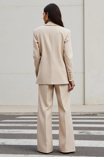 Abricot Cranched Lapel 2-piece Femmes Costumes